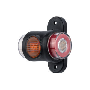 Габаритний ліхтар причепа Ріг триколірний 8 см Неоновий 24v BAD