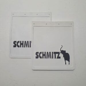 Бризковик на заднє односхиле колесо з об'ємним малюнком "SCHMITZ" Білий (400X450)