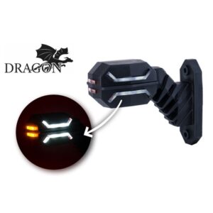Габаритний ліхтар DRAGON LED 12-24v 14 см триколірний HORPOL Правий