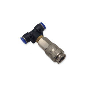 Фітинг-перехідник пневматичний Т-подібний під шланг Ø 6 мм З цанговим БРС під штуцер Ø 10 мм