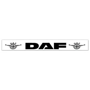 Бризковик на задній бампер з малюнком "DAF" Білий (350X2400)