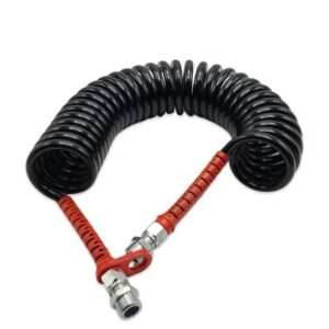 Шланг спіральний М22*1,5, 7м поліамідний (PA) Чорно-червоний FERZE